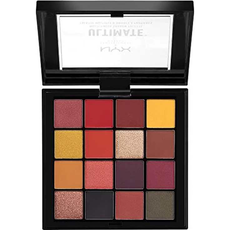 NYX Professional Makeup Ultimate Shadow Palette, Lidschattenpalette, 16 Farbtöne, Schimmernd und Metallisch, Individuelles Finish, Farbton: Phoenix 13,3 g – Bild 2