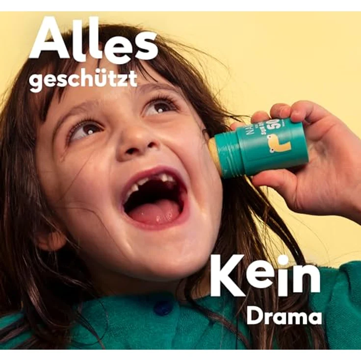 Naïf Kids Sun Stick SPF50, Sonnenschutz für Gesicht, Nase, Ohren und Lippen, wasserresistent, 15g – Bild 3