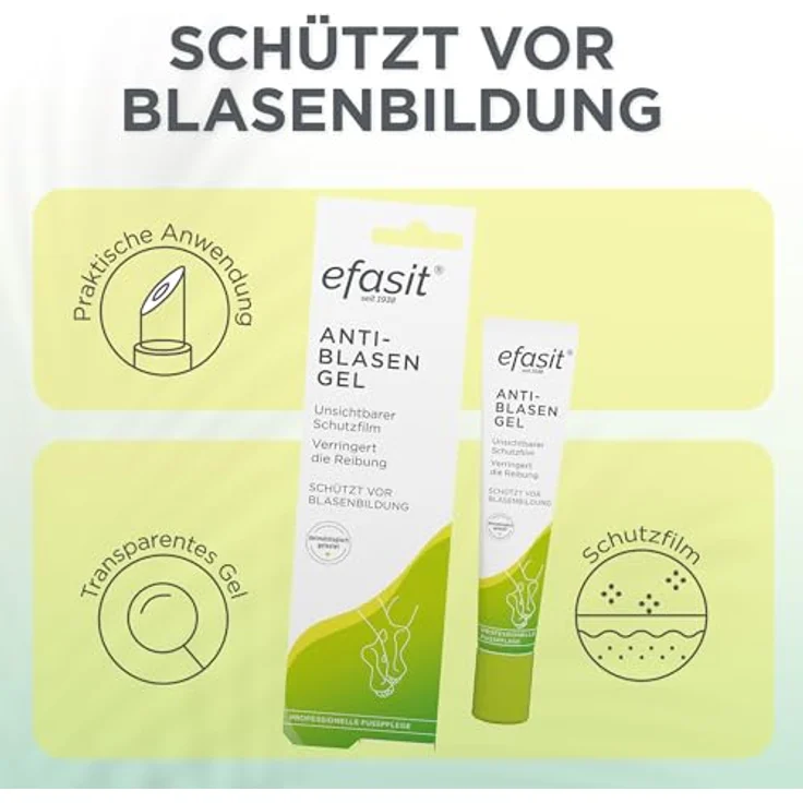 Efasit Anti-Blasen Gel, 17ml - Unsichtbarer Schutzfilm mit Panthenol und Kamille, Made in Germany – Bild 5