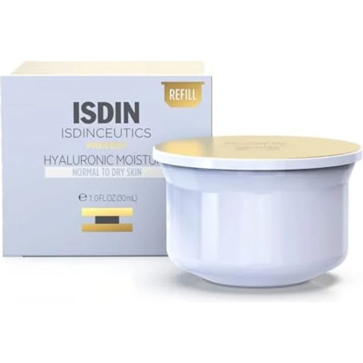 ISDIN Isdinceutics Prevent Hyaluronic Moisture Cream, Gesichtscreme für normale bis trockene Haut, 50 g Refill