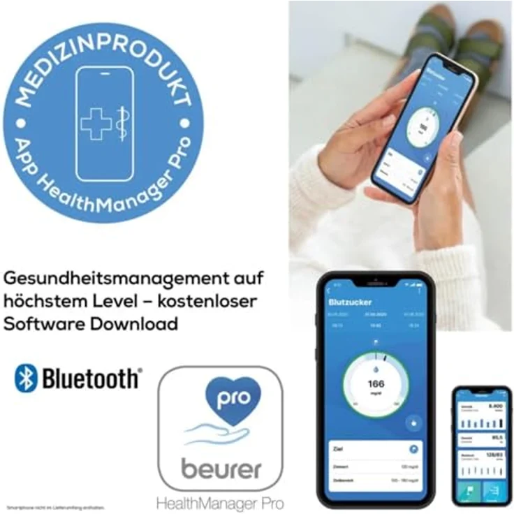 Beurer GL49 Blutzuckermessgerät für optimiertes Diabetesmanagement, mg/dl, 1 Stück – Bild 10