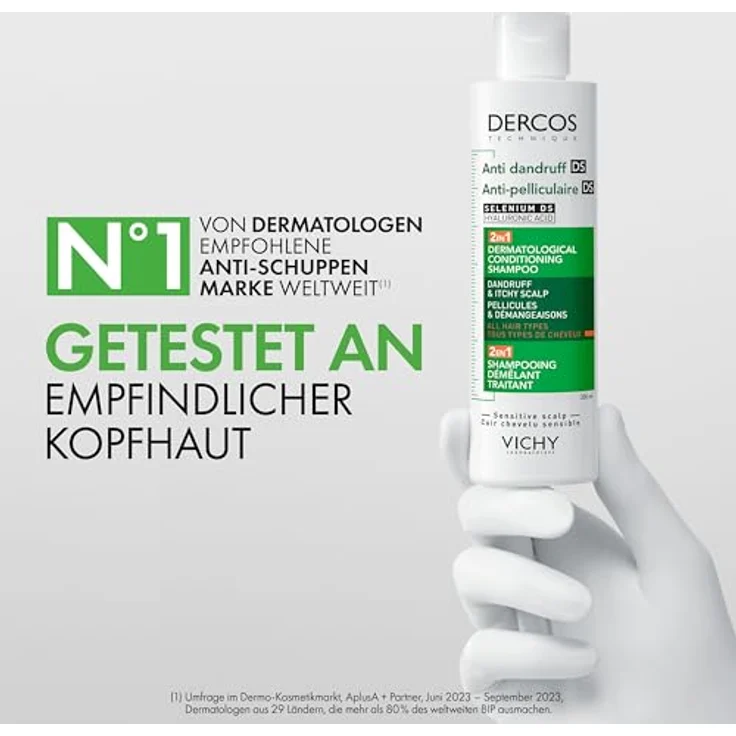 VICHY Dercos 2-in-1 Anti-Schuppen-Shampoo + Pflegespülung, 390 ml, mit Anti-Rückfall-Wirkung – Bild 4