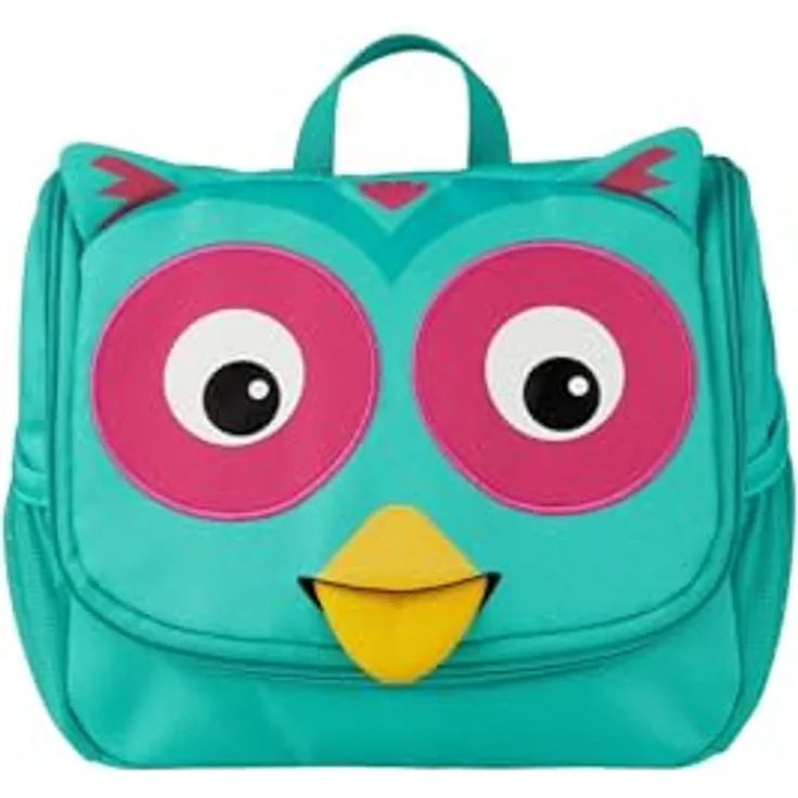 Affenzahn Necessaire Toilettentasche, Mehrfarbig, 2 l mit gestickten Details, Klett-Spiegel und umweltfreundlichem Material aus 50% recycelten PET-Flaschen