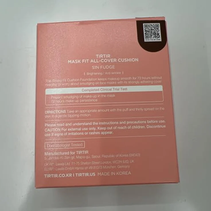 TIRTIR Mask Fit All Cover Cushion, mattierendes Make-up mit Hyaluronsäure, Farbton 51N Fudge, 18 g – Bild 8