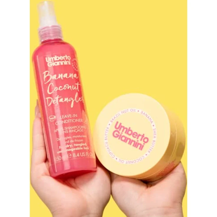 Umberto Giannini Banana Butter Coconut Leave-In Conditioner, 250 ml, pflegendes Leave-in Spray mit Bananarama Bliss Duft – Bild 4