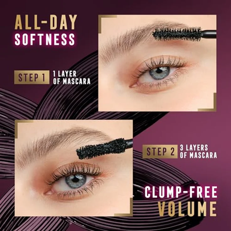Max Factor Masterpiece Volumen-Mascara, 001 Rich Black, intensiv voluminös und langanhaltend, 8 ml – Bild 5