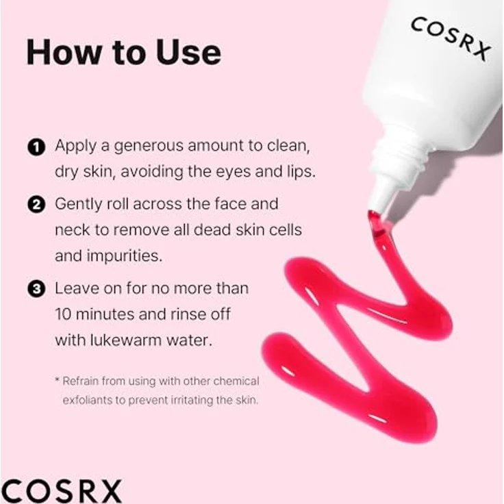 Cosrx The AHA BHA PHA LHA Peeling-Gel, chemisches Gesichtspeeling zur Bekämpfung von Mitessern, 30 ml – Bild 8