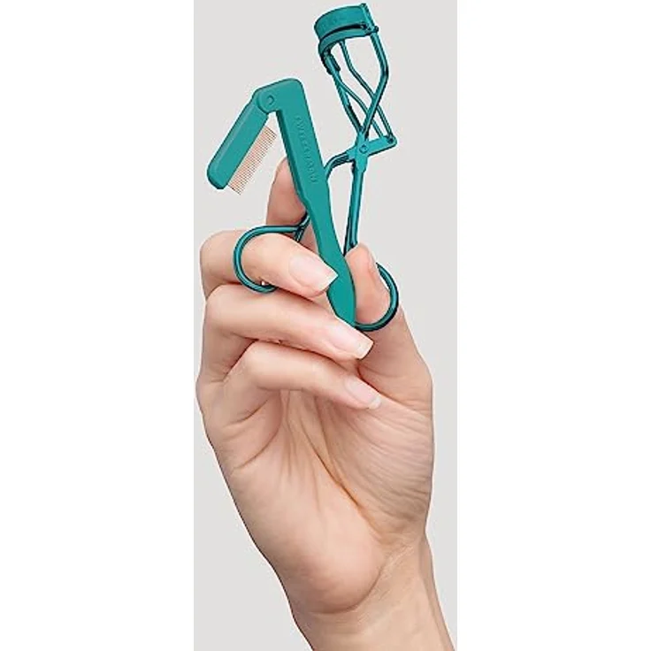 TWEEZERMAN Wimpern Set inkl. Wimpernzange und Wimpernkamm, Geschenkset Weihnachten in Majestic Turquoise, Limited Edition – Bild 5