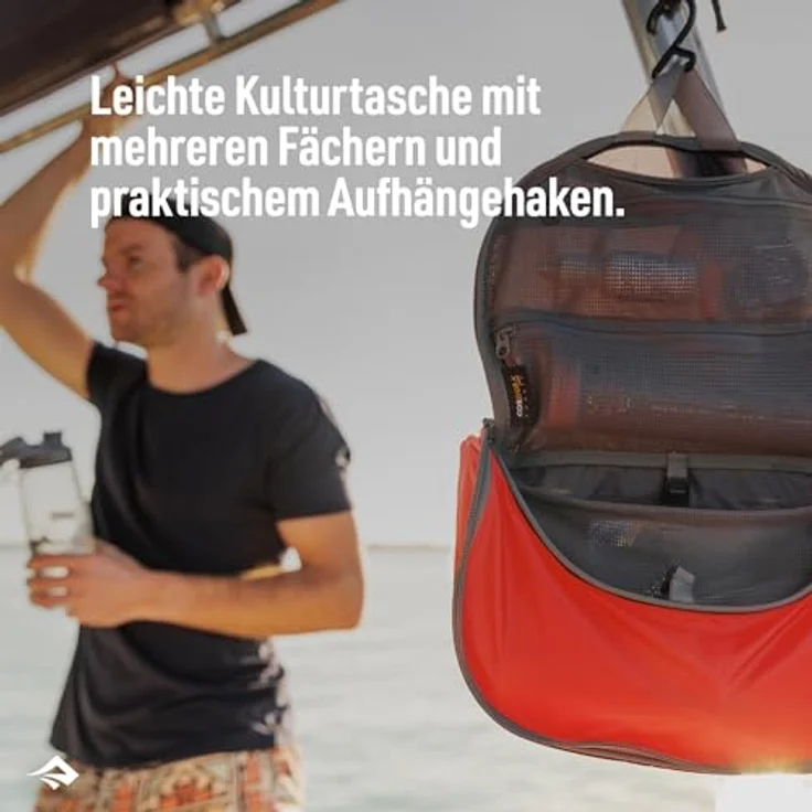 Sea To Summit Ultra-Sil Hanging Toiletry Bag, Necessaire, Grau, 6 l mit bruchsicherem Spiegel und Aufhängeoption – Bild 6