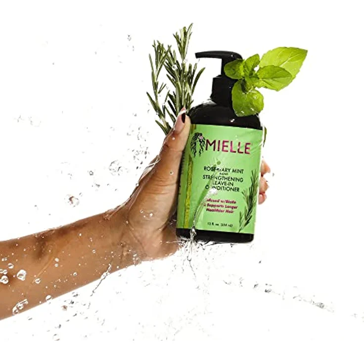 Mielle Organics Honig/Rosmarinminze stärkend/ohne Ausspülen Conditioner/Kopfhautöl, 2-teiliges Sortiment, 414,0 ml, mit Biotin-infundiert – Bild 5