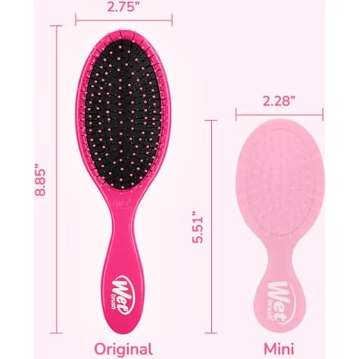 Wetbrush Haarbürste The Wet Brush Cepillo Original Desenredante Pink, Haarbürste mit ultraweichen IntelliFlex-Borsten, minimiert Haarbruch und Schmerzen, schützt vor Spliss – Bild 4