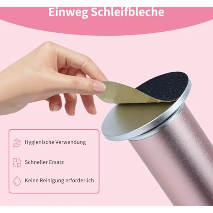 APRELM 120 Stück Schleifpapier-Nachfüllscheiben für elektrischen Hornhautentferner, 180-Grit Feiner, perfekt passend für 4,3 cm Schleifkopf – Bild 5