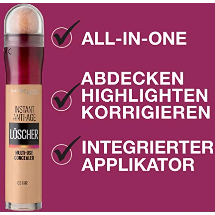Maybelline New York Instant Anti-Age Effekt Concealer, Mikro-Lösch-Applikator, Farbe Nr. 147 Terracotta, 6,8 ml – Bild 5