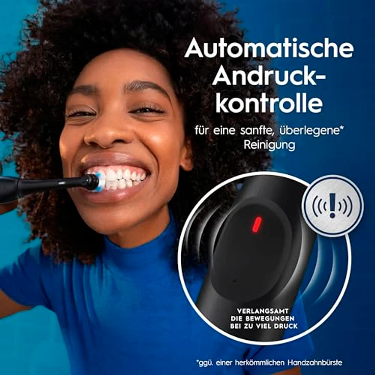 Oral-B iO Series 2, Elektrische Zahnbürste DUO Pack mit 2 Handstücken, 3 Aufsteckbürsten, Reise-Etui, 3 Putzmodi, Schwarz/Pink – Bild 5