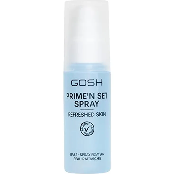 Gosh Copenhagen Prime'n Set Fixing Spray & Fixierpuder, 50 ml für langanhaltendes Make-up und optimale Hautvorbereitung