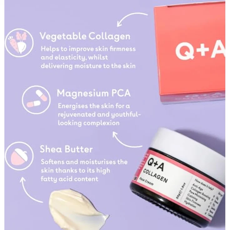 Q+A Collagen Straffende Gesichtscreme mit Kollagen 50 g für Frauen – Bild 5
