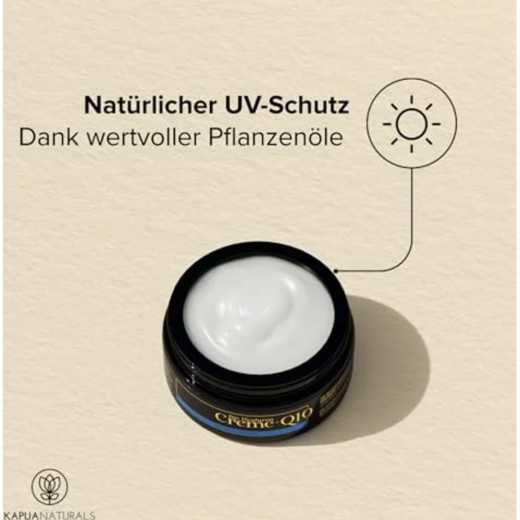 Kapua Naturals Bio Hyaluron Gesichtscreme 100ml + Q10, Anti-Aging Pflege mit natürlichem UV-Schutz, Sheabutter & Mandelöl, unisex, Tiegel – Bild 5