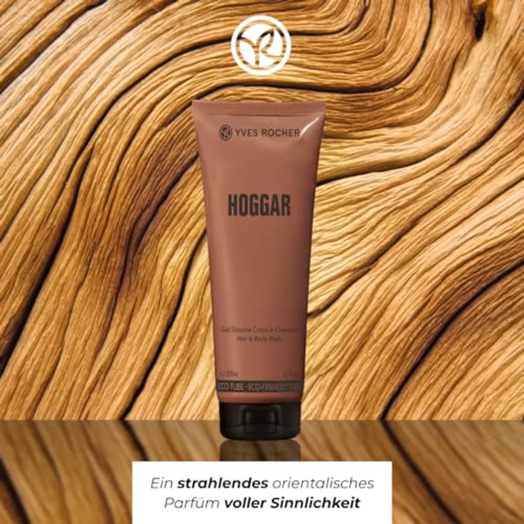 Yves Rocher Duschgel für Männer - Hoggar, 200 ml, 2-in-1 Dusch-Shampoo mit holzigem, orientalischem Duft aus Tonka-Bohne, Muskatnuss und Lavendel, vegan und umweltfreundlich – Bild 2