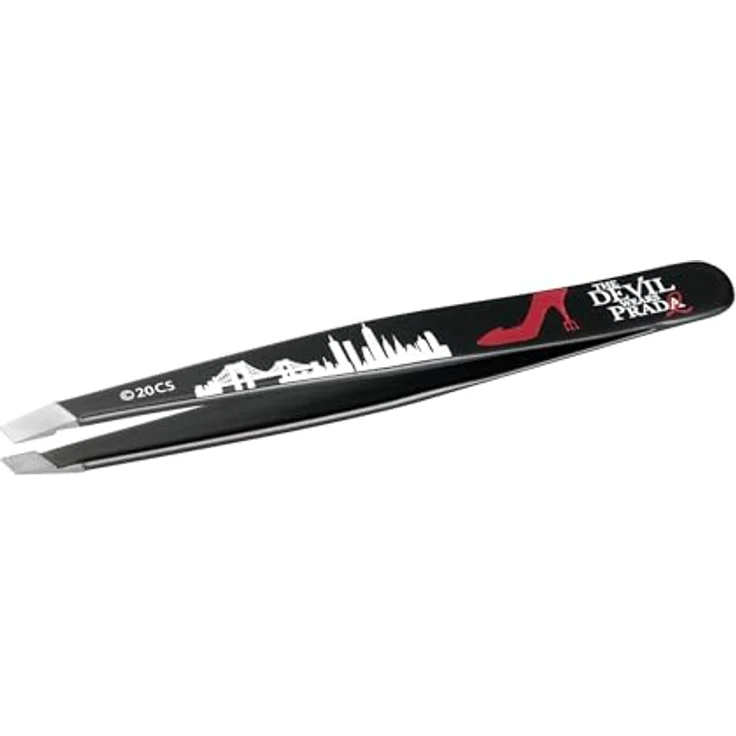 TWEEZERMAN Schräge Pinzette – The Devil Wears Prada 2 Slant Tweezer, Handgefeilte Spitzen für perfekte Augenbrauen, Rostfreier Edelstahl – Bild 1
