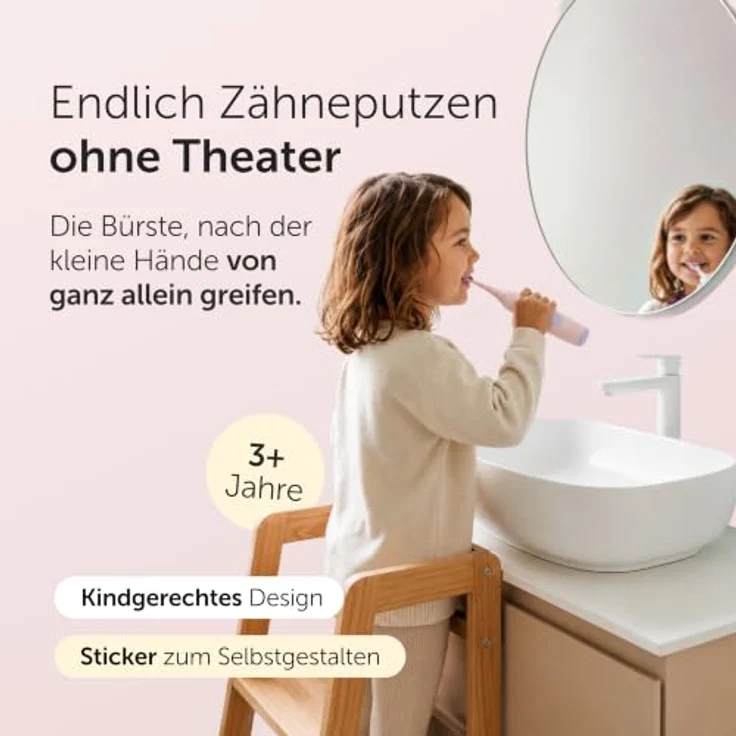WonderSmile Wondersmile Kids Schallzahnbürste Fairy Rose - elektrische Zahnbürste ab 3 Jahren, 2 Putzmodi, 30 Tage Akku, induktive Ladestation – Bild 11