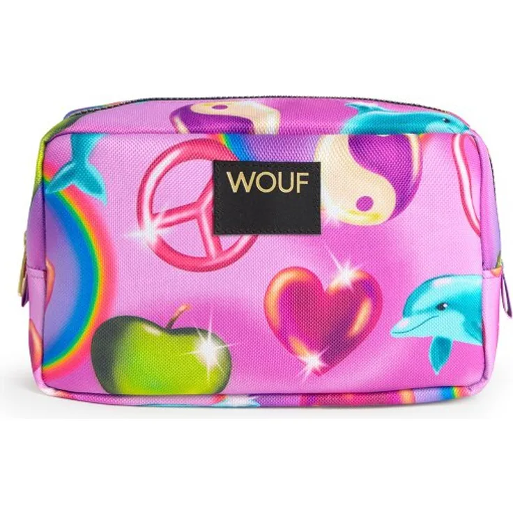 Wouf Daily Kulturbeutel, pink, 20 cm x 9.5 cm x 13 cm aus 100% Textil