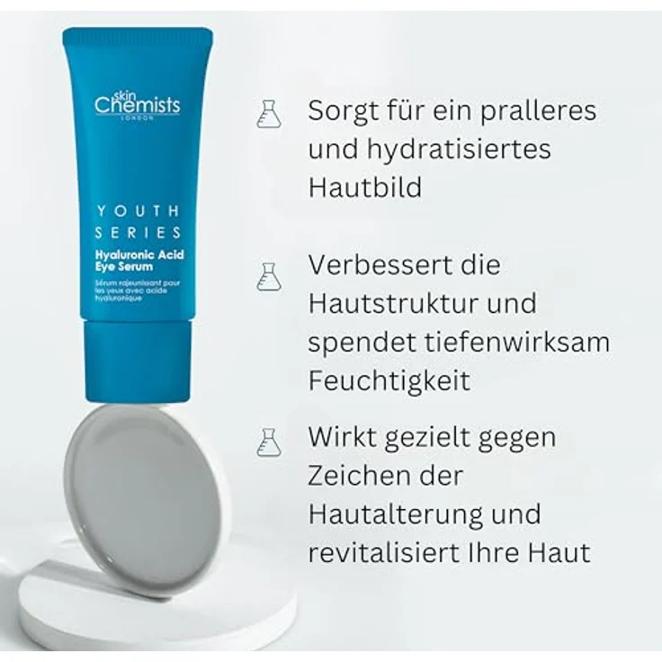skinChemists HYALURONIC ACID Facial Serum 30 ml | Anti-Aging-Formel mit 1,5% Hyaluronsäure, Aloe Vera und Vitamin E – Bild 3