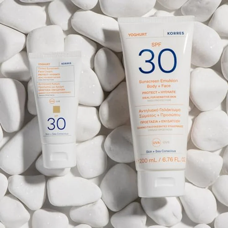 KORRES Yoghurt Sonnenschutz-Emulsion für Körper und Gesicht, SPF30, 200 ml, für Damen mit pflegenden Inhaltsstoffen – Bild 3