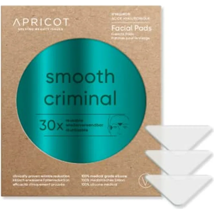 Apricot smooth criminal Hyaluron Facial Pads Gesichtsmaske 3 Stück