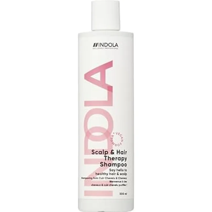 Indola Scalp&Hair Therapy Shampoo 300ml, Shampoo mit veganem Keratin zur Behandlung von Kopfhaut und Haar, feuchtigkeitsspendend und sanfte Reinigung für schuppenfreies Haar