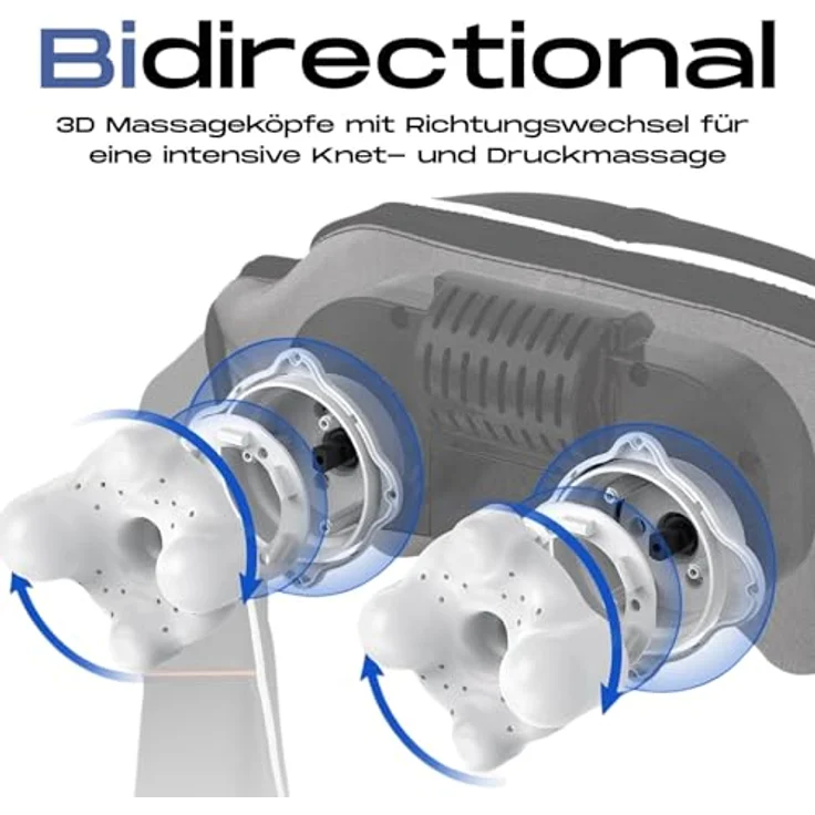 smartEC Shiatsu Massagegerät mit HeatFlow-Wärmefunktion, Nacken- und Rückenmassagegerät mit 8 rotierenden Köpfen, inkl. Auto-Adapter, kompakt für Zuhause und Reisen – Bild 5
