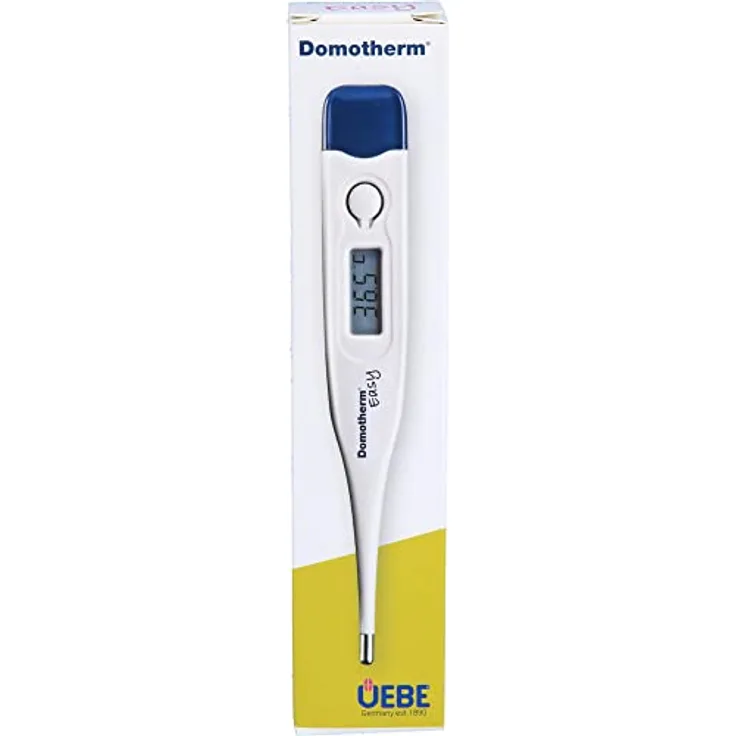 Uebe Medical Domotherm Easy Digitales Fieberthermometer für orale, rektale und axillare Messung, mit Fieberalarm