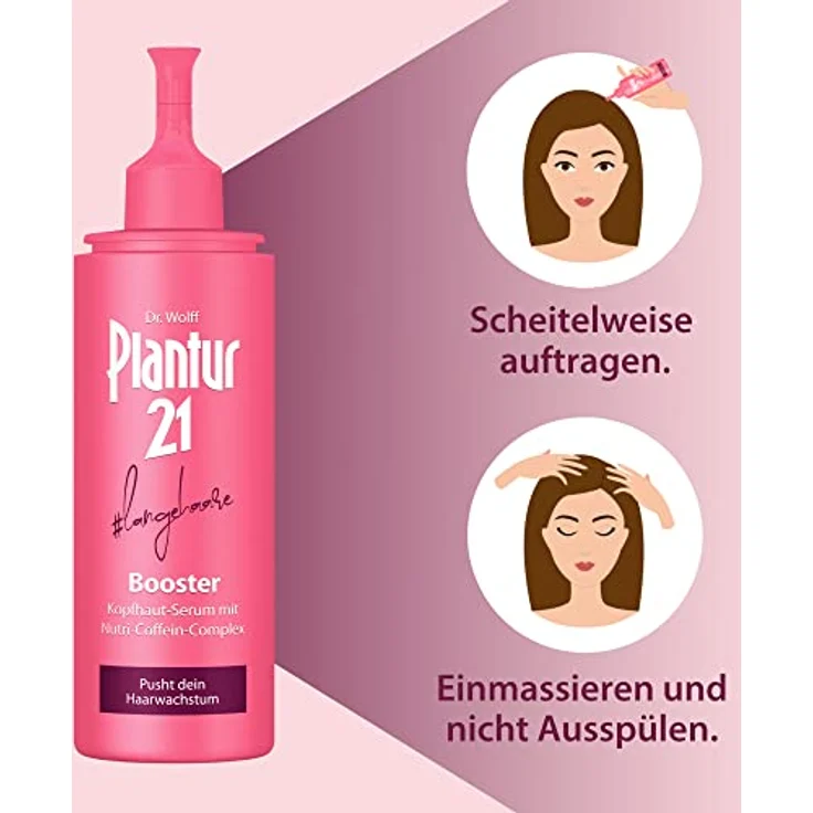 Plantur 21#langehaare Booster - 1 x 125 ml - Kopfhaut-Serum mit Coffein-Complex | Beschleunigt das Haarwachstum | Haarpflege Anti-Haarausfall | Versorgt die Haarwurzel mit Energie – Bild 4