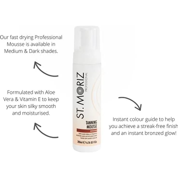 St. Moriz Selbstbräunungsmousse Medium 2 x 200 ml - 1 x St. Moriz Applikator – Bild 2