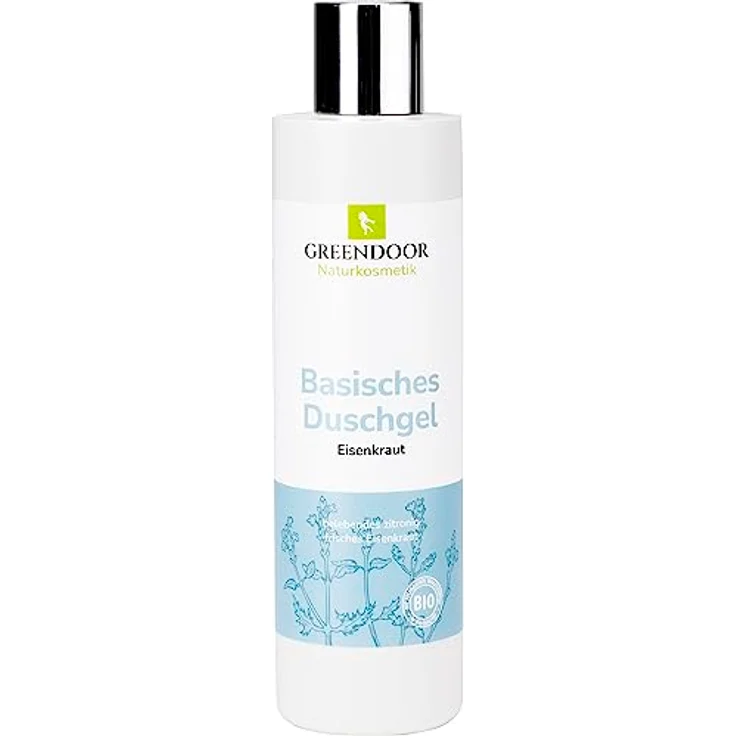 GREENDOOR Basisches Bio Duschgel Eisenkraut 250ml, biologisch abbaubar, Naturkosmetik ohne Sulfate Silikon Parabene, outdoor geeignet natural – Bild 1