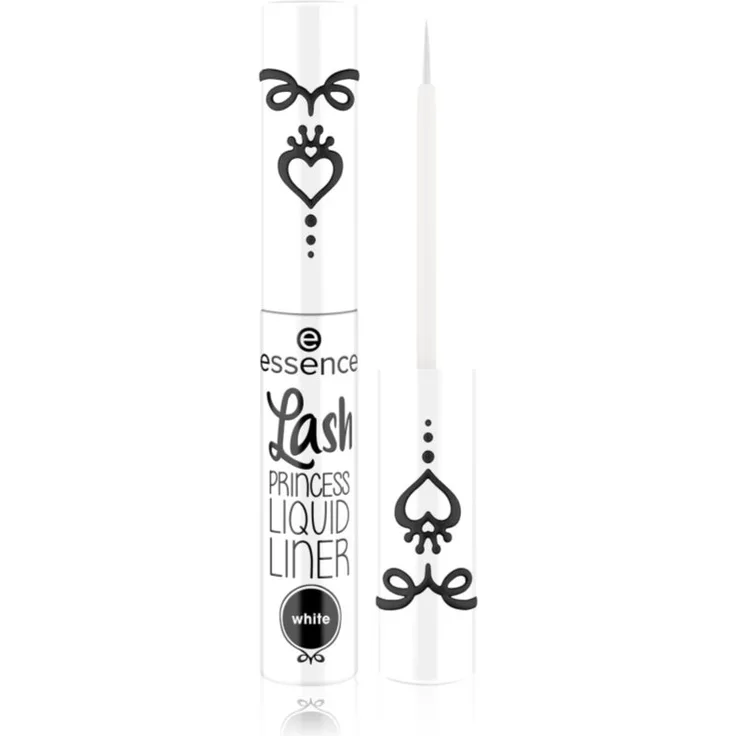 essence Lash PRINCESS Flüssiger Eyeliner, Farbe Weiß, 3 ml – Präzise Linien mit mattem Finish, vegan, langlebig