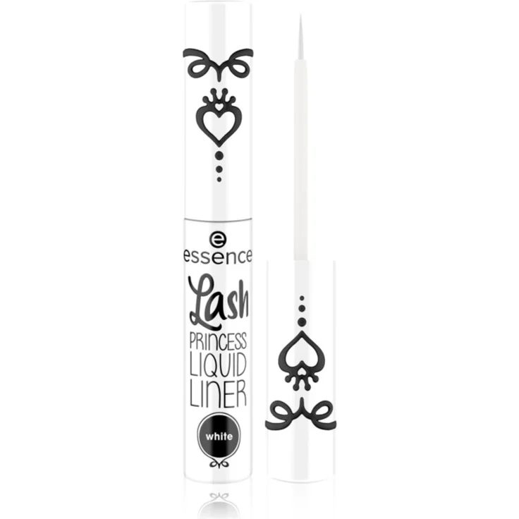 essence Lash PRINCESS Flüssiger Eyeliner, Farbe Weiß, 3 ml – Präzise Linien mit mattem Finish, vegan, langlebig