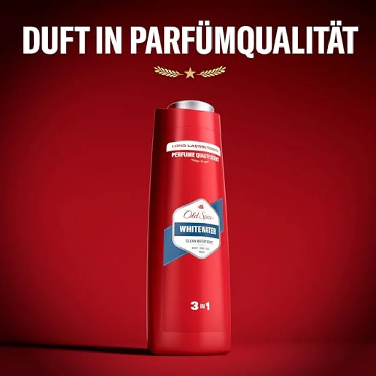 Old Spice Whitewater 3-in-1 Duschgel & Shampoo für Männer (250 ml), lang anhaltend Frisch, Zitrone, Sandelholz und Amber – Bild 3