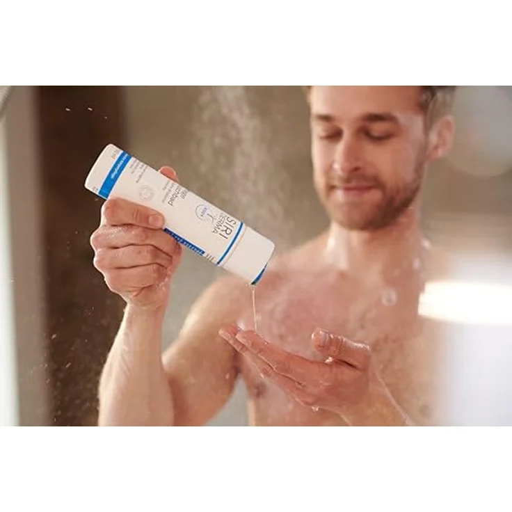 SIRIDERMA Pflege-Duschbad | Veganes, basisches Duschgel für trockene und empfindliche Haut | Auch bei Neurodermitis, Psoriasis (ohne Parfum, 250 ml) – Bild 5