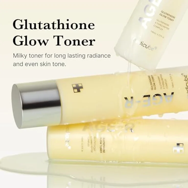 Medicube Age-R Glutathione Glow Toner, Milky 2-Phasen Toner mit Peptiden & Glutathion für Glass Skin Effekt, 140 ml – Bild 4