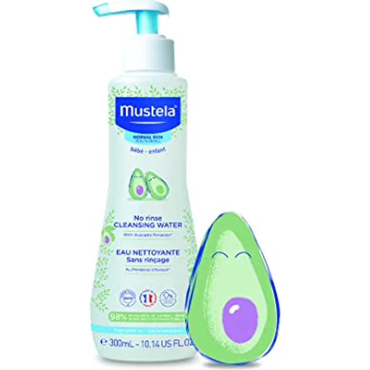 Mustela Bébé Soothing Cleansing Water No-Rinse Beruhigendes Reinigungswasser für sehr empfindliche Haut 300 ml für Kinder – Bild 3