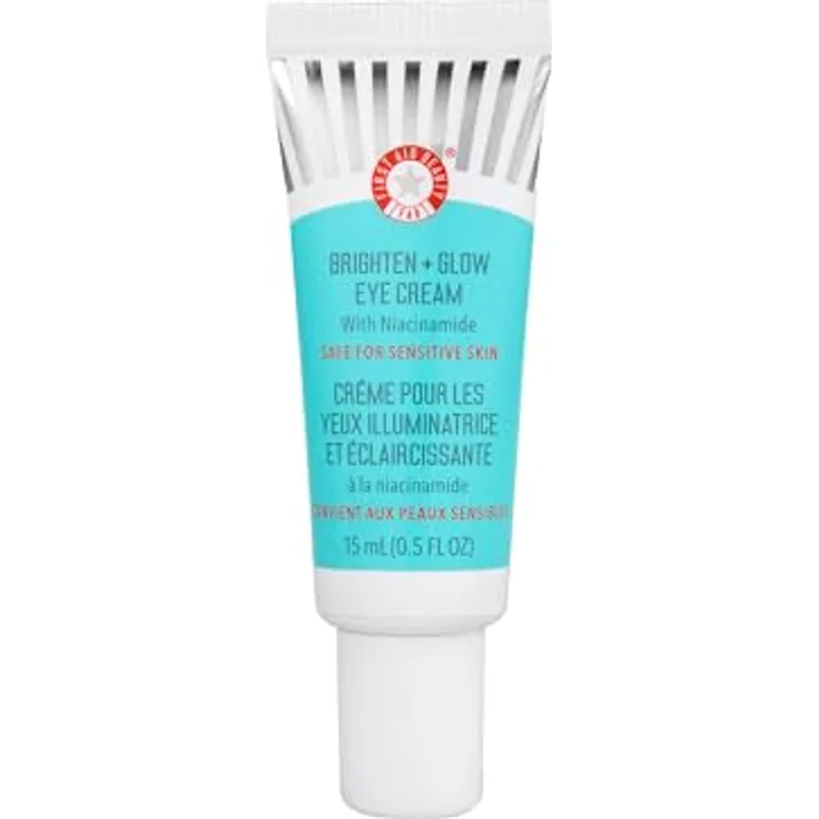 First Aid Beauty Brighten + Glow, Illuminating Eye Cream gegen dunkle Augenringe, 15 ml, Tag + Nacht
