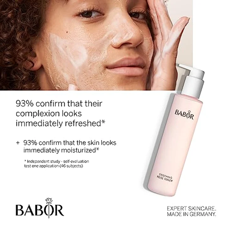 BABOR Cleansing Soothing Rose Toner für jede Haut, Gesichtswasser zur täglichen Gesichtsreinigung, Mit Rosenduft, Ohne Alkohol, Vegane Formel, Rose Toning Essence, 1 x 200 ml – Bild 3