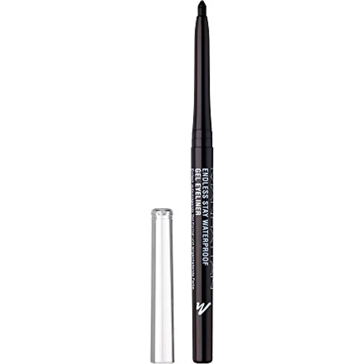 Manhattan Endless Stay Waterproof Gel Eyeliner – Schwarzer Gel Eyeliner mit herausdrehbarer Mine ohne Anspitzen – Farbe Blackest Black 006 – 2,6g , (1er Pack) – Bild 1