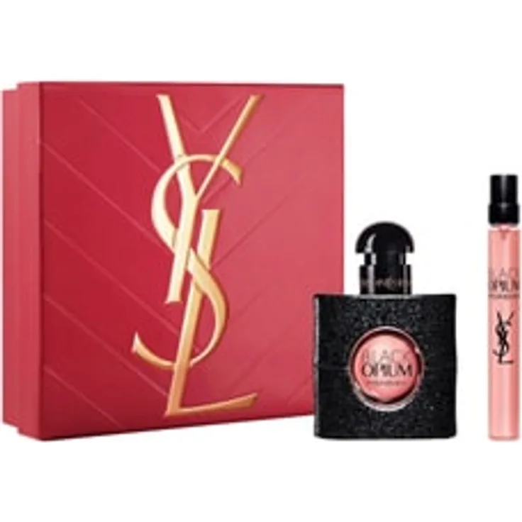 Yves Saint Laurent Black Opium Duftset, 30 ml Eau de Parfum + 10 ml Reisegröße, ambriert-blumige Komposition mit Birne, Jasmin und schwarzem Kaffee