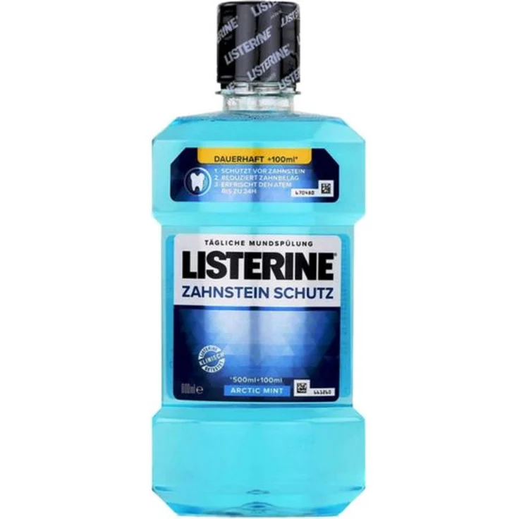 Listerine Zahnsteinschutz Lösung 600 ml, für ein strahlend sauberes Lächeln – Bild 1