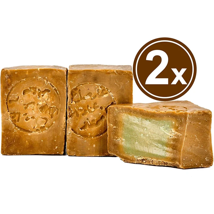 Carenesse Original Aleppo Seife, 60% Olivenöl und 40% Lorbeeröl Haarseife 2 x 200 g – Bild 1