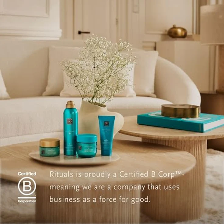 RITUALS The Ritual Of Karma Geschenkset für Damen, Duschschaum 200 ml, Körpercreme 100 ml, Körperpeeling 125 g, Body Mask 125 ml, Geschenkverpackung – Bild 6