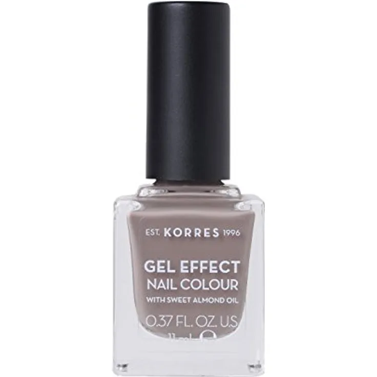 KORRES Sweet Almond Nail Colour - 95 stone grey, veganer Nagellack mit Gel-Effekt, 11 ml