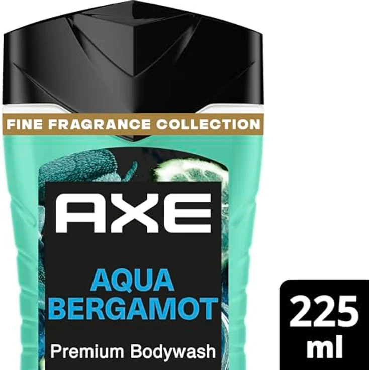 Axe Fine Fragrance Collection Aqua Bergamot Duschgel, 225 ml, für 12 Stunden langanhaltende Frische mit energetisierendem Duft – Bild 2