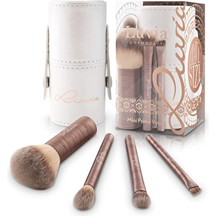 Luvia Cosmetics Kosmetikpinsel-Set Mini Prime Vegan, 4 tlg., in Reisegröße Make-up Accessoires Set, Dekorative Kosmetik Make-up Accessoires – Bild 2